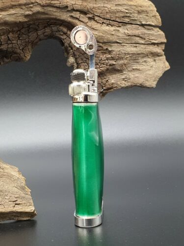 Sillem´s ITT IM Corona Old Boy green enamel 925 Sterling-Silver Pipe Lighter - Picture 5 of 12