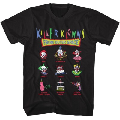 Killer Klowns Men's T-Shirt SCARY STUFF Outer Space Evil Clown Horror Movie