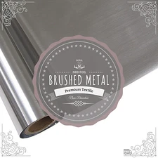 NRD Premium Thermo Heat Transfer Foil "BRUSHED METAL" 12" X 25' ft.Free Shipping