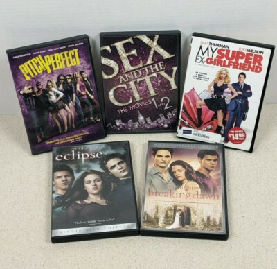 Lot of 6 DVD Movies Sex and the City 1&2/Pitch Perfect/Twilight/Super Ex-GF