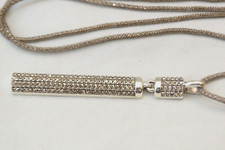 NWT Brighton Anatolia slim Crystal Reversible Pendent Convertible Necklace 108