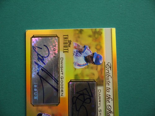 TOPPS TRIBUTE TO THE STARS 2011 DARRYL STRAWBERRY DWIGHT GOODEN 06/25 AUTOGRAPH - Picture 4 of 6