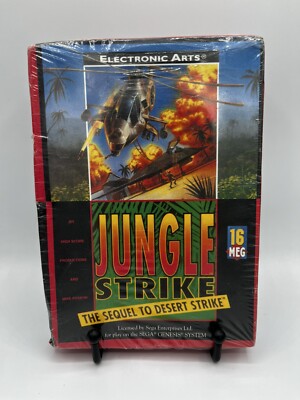 JUNGLE STRIKE  (Sega Genesis, 1993) Complete - Original Box-  Sealed ￼