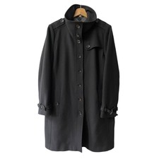 Burberry Black Wool Coat Overcoat Topcoat Winter Ladies Size 16