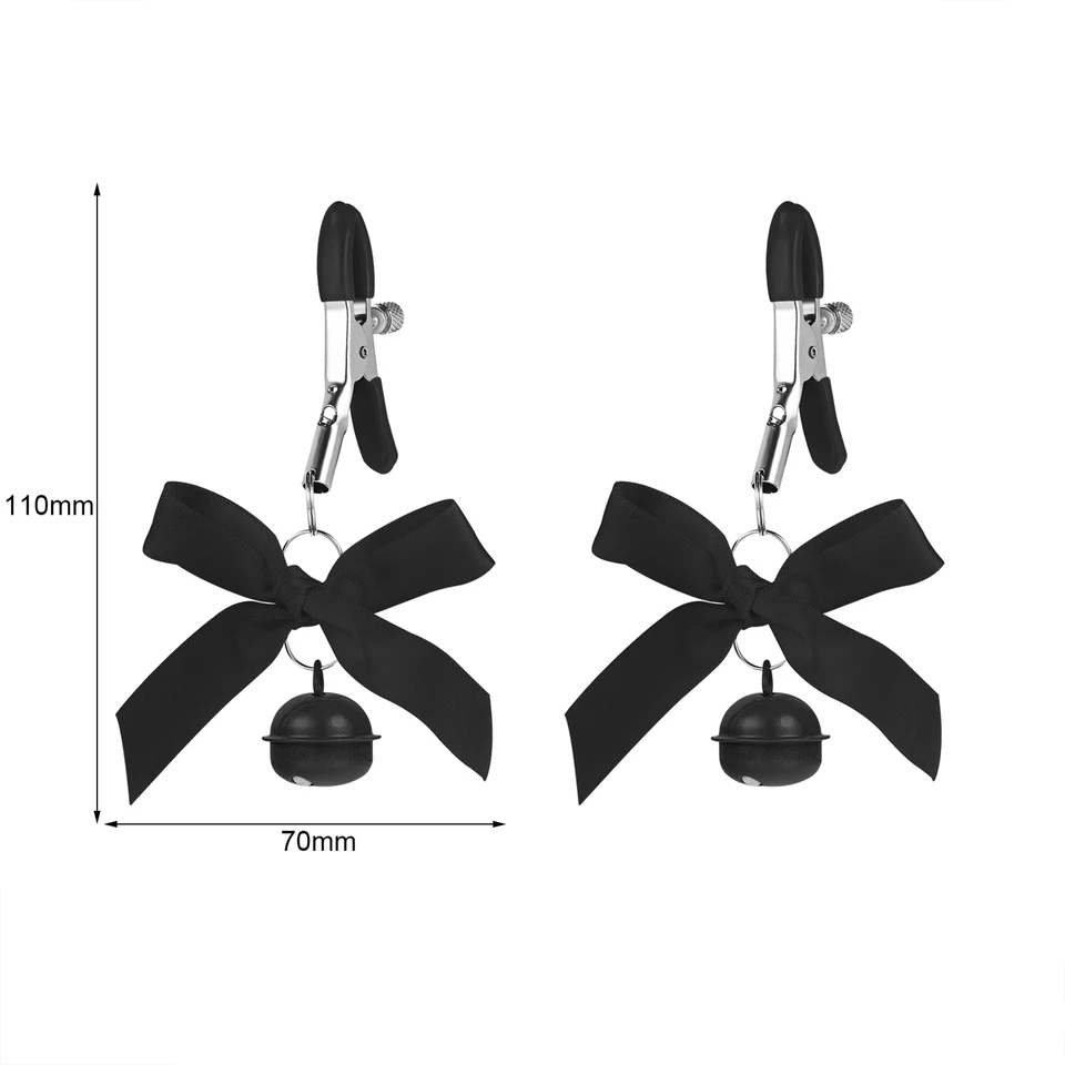 Stainless Steel Nipple Clamp Adjustable with Bell Chain Clamp for Women Jewelry - Image 4 of 4