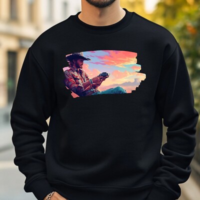 Cowboy With Video Game Sweatshirt Cozy And Perfect For Any Occasion S To 4XL