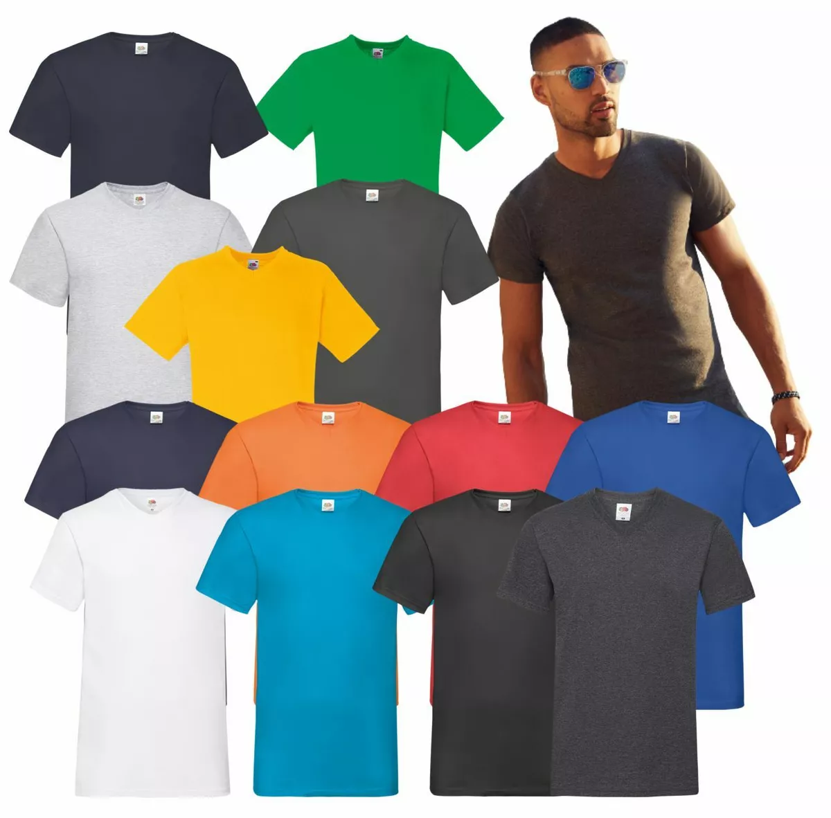 T shirt uomo cotone fruit of the loom sale