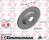 Zimmermann 2X Bremsscheibe Hinten Ø320 FüR Mercedes-Benz A-Klasse W177 B-Klasse