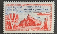 FRANCE 1954 TIMBRE 983 ANNIVERSAIRE LIBERATION DEBARQUEMENT neuf** VF MNH STAMP