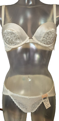 CARNIVAL 138 Braut Wattiert BH Multiway SETGr.70C 32C +Slip S Vorderverschluß BH