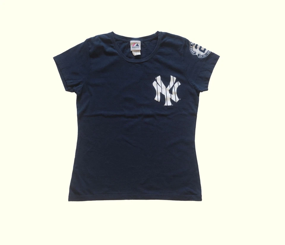 MLB NEW YORK YANKEES BÉISBOL DEREK JETER CAMISETA BEBÉ DE COLECCIÓN Y2K MAJESTUOSA MUJER TALLA M Foto 2 de 4