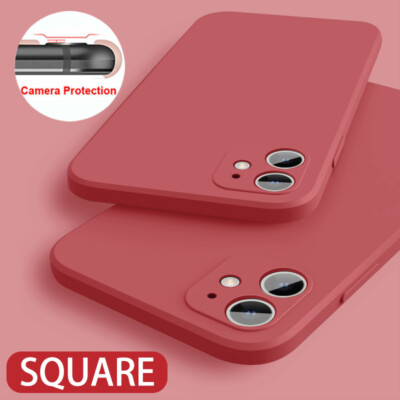 For iPhone 17 16 15 14 13 12 Pro Max Camera Protect Liquid Silicone Case Cover