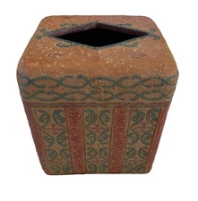 Bed Bath Beyond Tissue Box Cover Case Antiquity Resin Turkish Moroccan Pottery 
