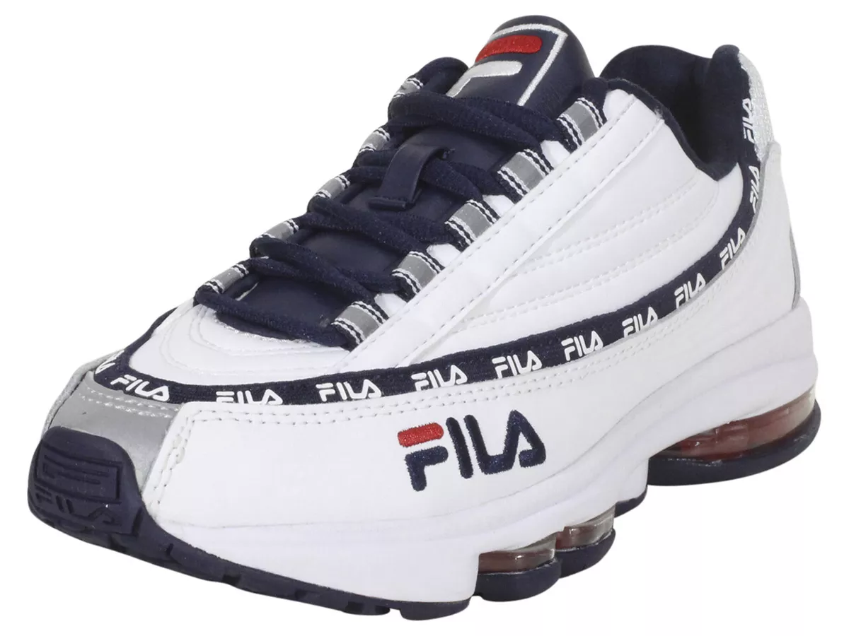 DSTR-97 Sneakers White/Fila Navy/Fila Red Women&#039;s Logo Tape Shoes Sz: 5.5 |