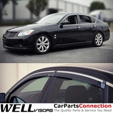 WellVisors Window Visors 06-10 For Infiniti M35 M45 Side Deflectors