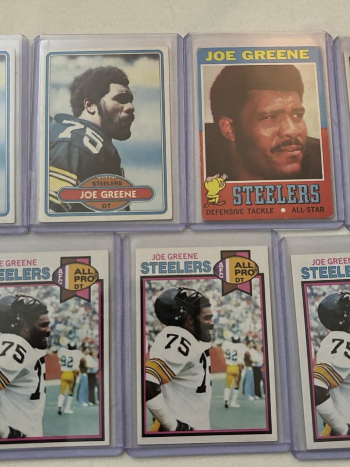 Vintage Mean Joe Greene Football Card Lot Pittsburgh Steelers eBay