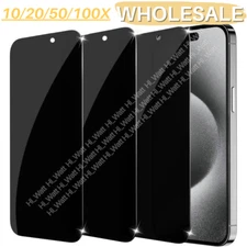 Wholesale Privacy Screen Protector Tempered Glass Lot For iPhone 15 14 13 12 11