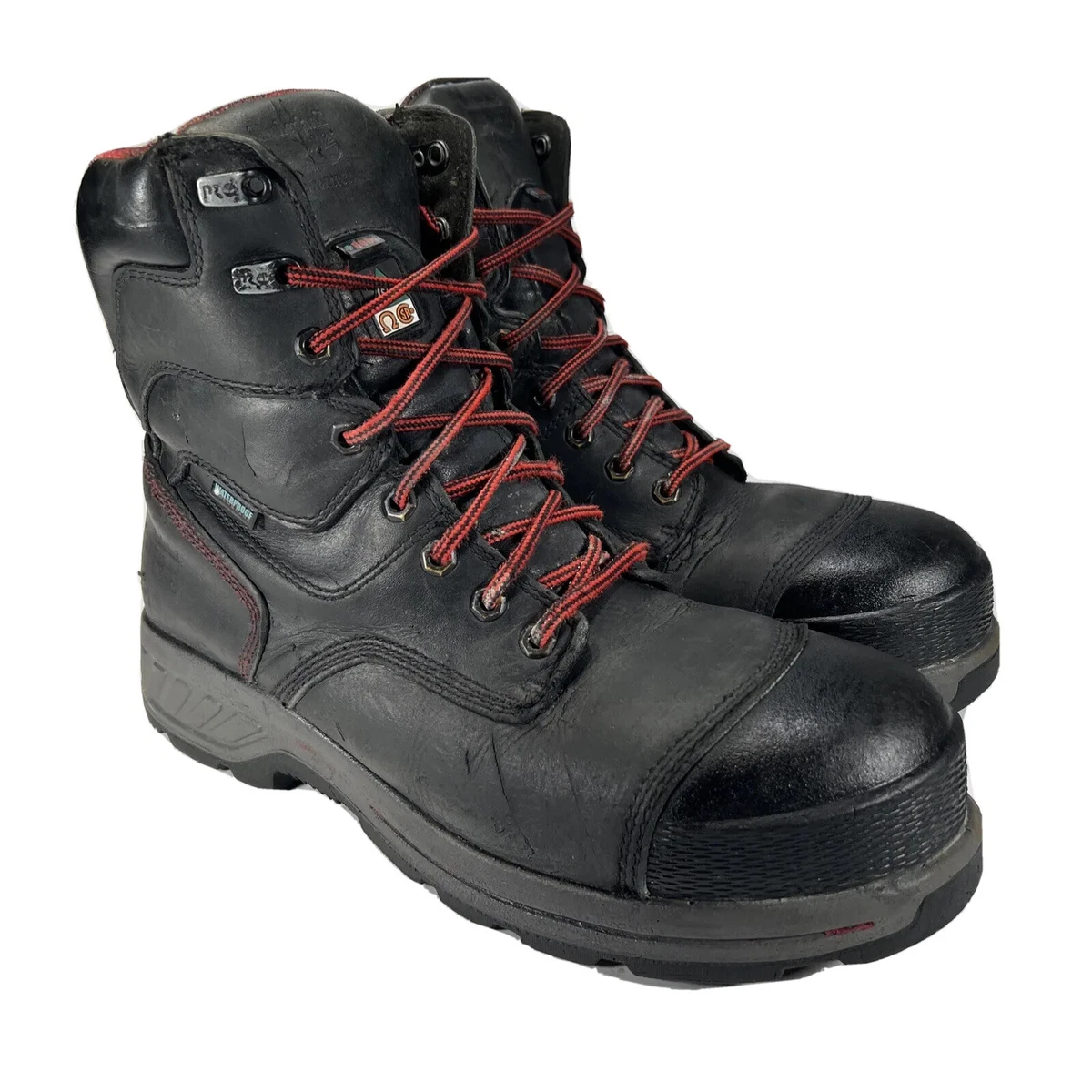 TIMBERLAND PRO 8” Work Boots ENDURANCE HD Composite Toe u0026 Plate Waterproof  12W | eBay