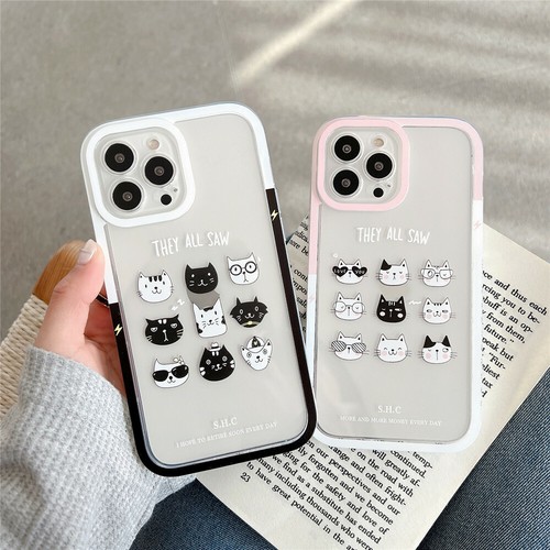 Cartoon Funny Cute Cat Expression Phone Case For Cover Iphone 13 Pro Max 11 12 Ebay
