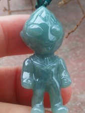 Video Certified Green Natural A Jade jadeite Pendant Cartoon Superman 702844 AS