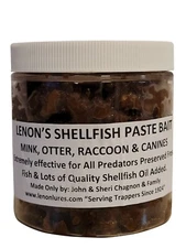 Lenon's Shellfish Paste Bait for Mink, Otter, Raccoon and Canine Trapping