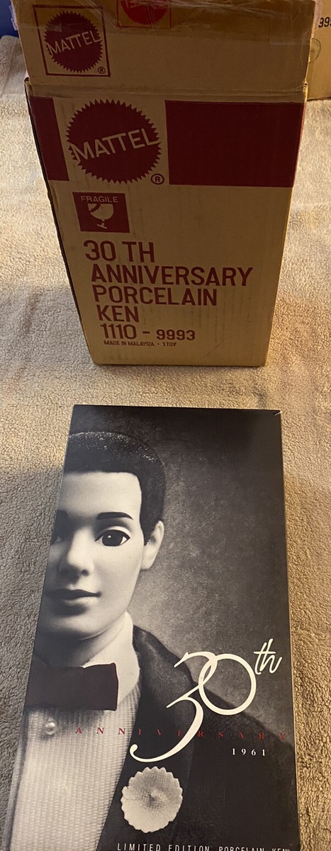 Poupée Mattel Barbie KEN Porcelain N°9993 – Réédition 1991 Du Modèle 1961 – NEUVE