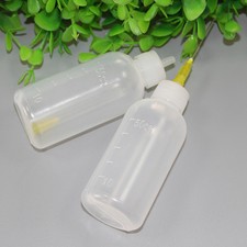 2Pcs White Plastic Glue Liquid Container Bottle Dispenser