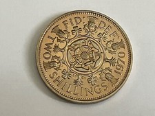 Elizabeth II Coin 1970 Proof 2 Shillings Florin Copper-Nickel 11.31g 28.5 mm