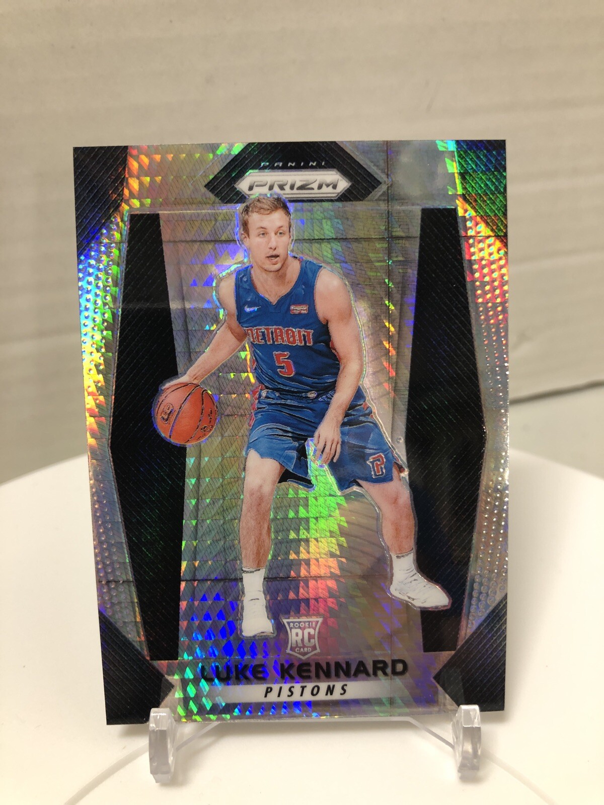 2017-18 PANINI PRIZM, Luke Kennard Pistons PRIZM HYPER HOLO #171 ROOKIE RC