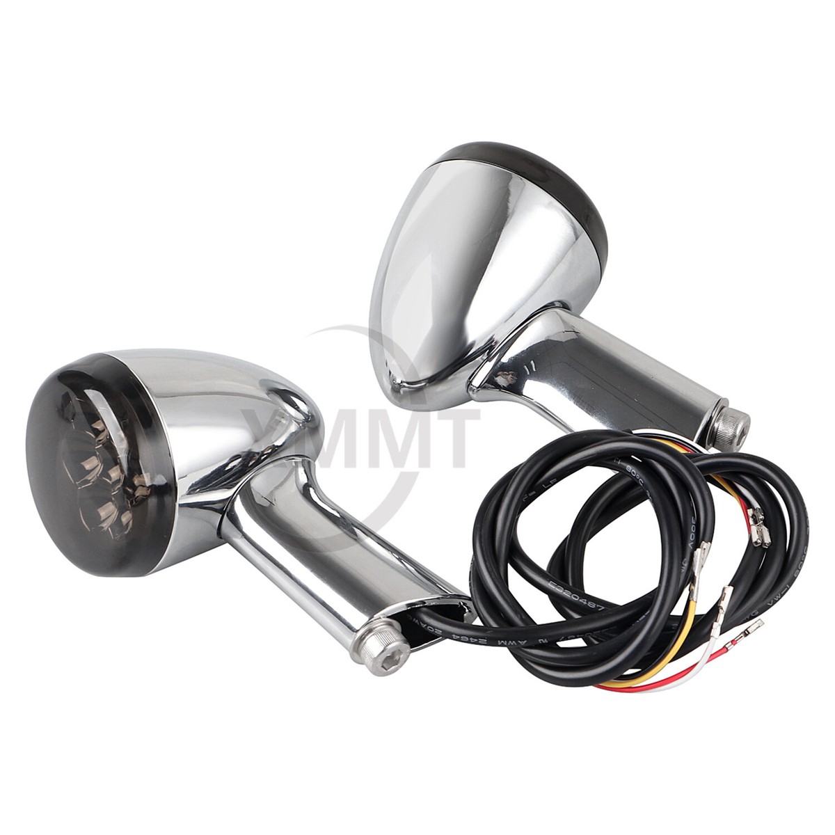 KEEPDSGN Chrome LED Turn Signal Lights – 4 Pieces For Harley Sportster 883 & 1200 (Amber)