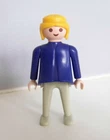 Playmobil (3407) vintage women - women's dark blue & gray