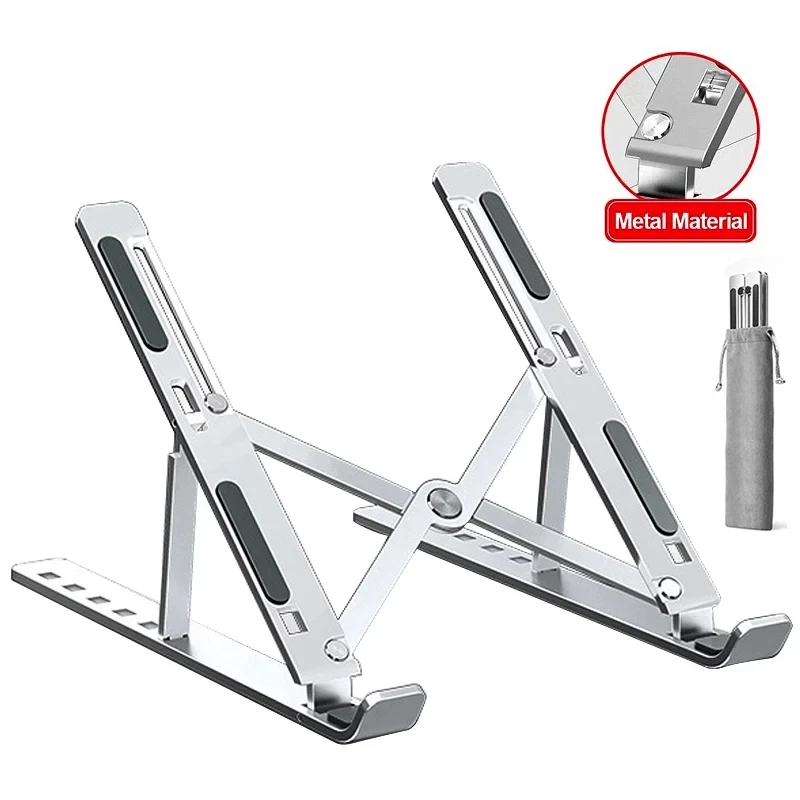 Adjustable Aluminum Foldable Laptop Stand Portable Ergonomic Notebook Holder  