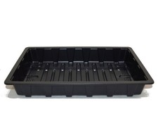 10x Full Size Plastic Seed Trays Black With Holes Plant Grow