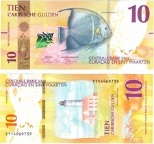 2025 Curacao & Sint Maarten Caribbean Guilder 10 Gulden Banknote P1 UNC