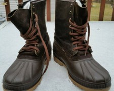Sorel Mens Ice Pac Winter Snow Rubber Leather Duck Boots size 9