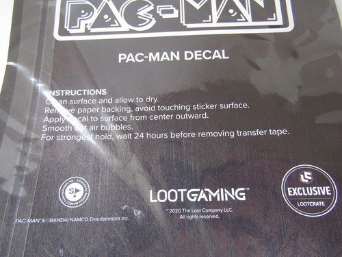 Loot Crate Pac-Man PacMan 8-bit decal blue & white, ghost, fruit - Picture 4 of 4