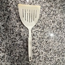 Vintage EKCO USA Slotted Spatula Beige Almond...