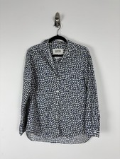 Grayson the Hero Button Shirt Size Small (2) Women Blue Yellow Floral Long Sleev
