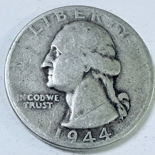 1944 Washington Quarter 90% Silver Circulated Coin Free Shipping #7666
