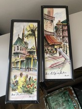 Damaged Hand Painted Tile Art Japan Original ...