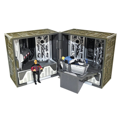Star Trek Next Generations Borg Cube 1994 Playmates Mini Playset w/ 2 Figures