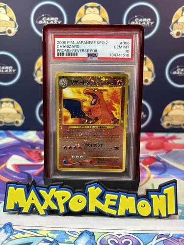 New Listing2000 POKEMON JPN NEO 2 PROMO REVERSE FOIL #006 CHARIZARD PSA 10