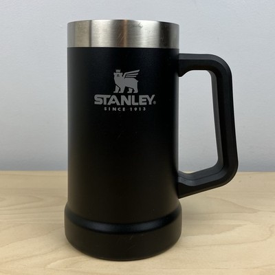 Stanley Adventure Big Grip Beer Stein 24oz Matte Black Stainless Steel Cup Mug