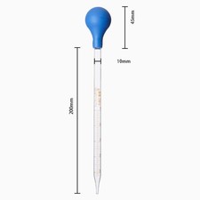 5 Pack 5ml Graduated Transfer Pipettes Glass Dropper Laboratory Lab Supply