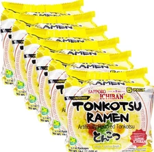 Sapporo Ichiban Tonkotsu Ramen White Chicken Broth 18.5 Ounce Pack Of 6