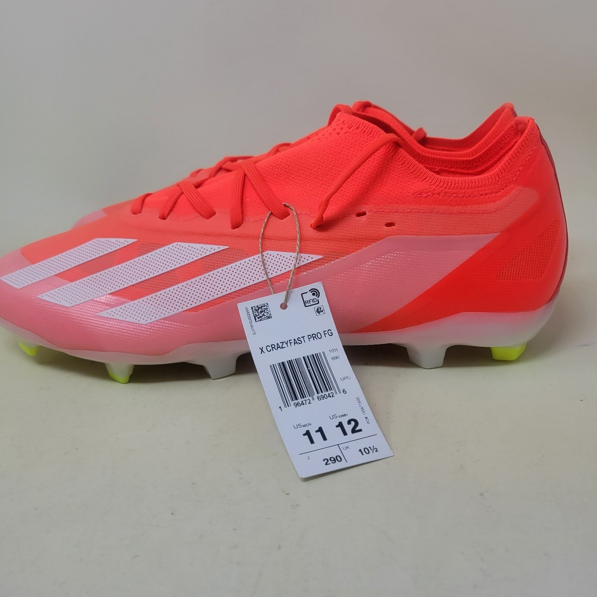Adidas Men\'s X Crazyfast Pro FG Solar Red Soccer Cleats IG0600 Men\'s Size 13 NEW Adidas X Crazyfast Pro FG  main image 4
