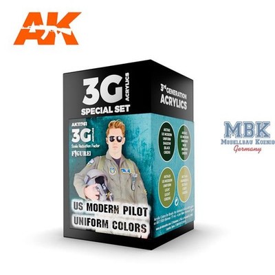 AK Interactive S.L. AK-11761 US MODERN PILOT UNIFORM COLORS (3. Generation)