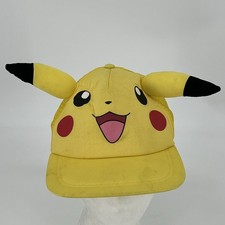 Pok mon Pikachu Hat - Yellow SnapBack MeshBack Youth Cap EUC 2015