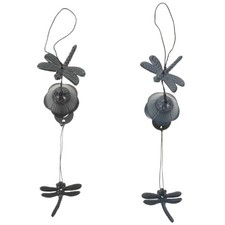 2 Pcs Metal Hanging Bell Wind Chimes Outdoors Cast Iron Ornaments