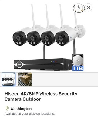 [Wireless Pro, 100ft Range] Hiseeu Wireless Security Camera System, Expandable 1